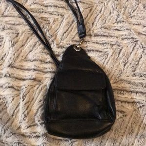 Mini leather backpack